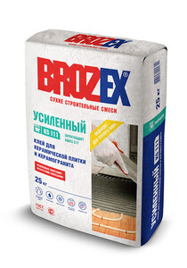 Клей для керамической плитки и керамогранита KS 111 УСИЛЕННЫЙ,Brozex 25кг 1 уп= 48 шт